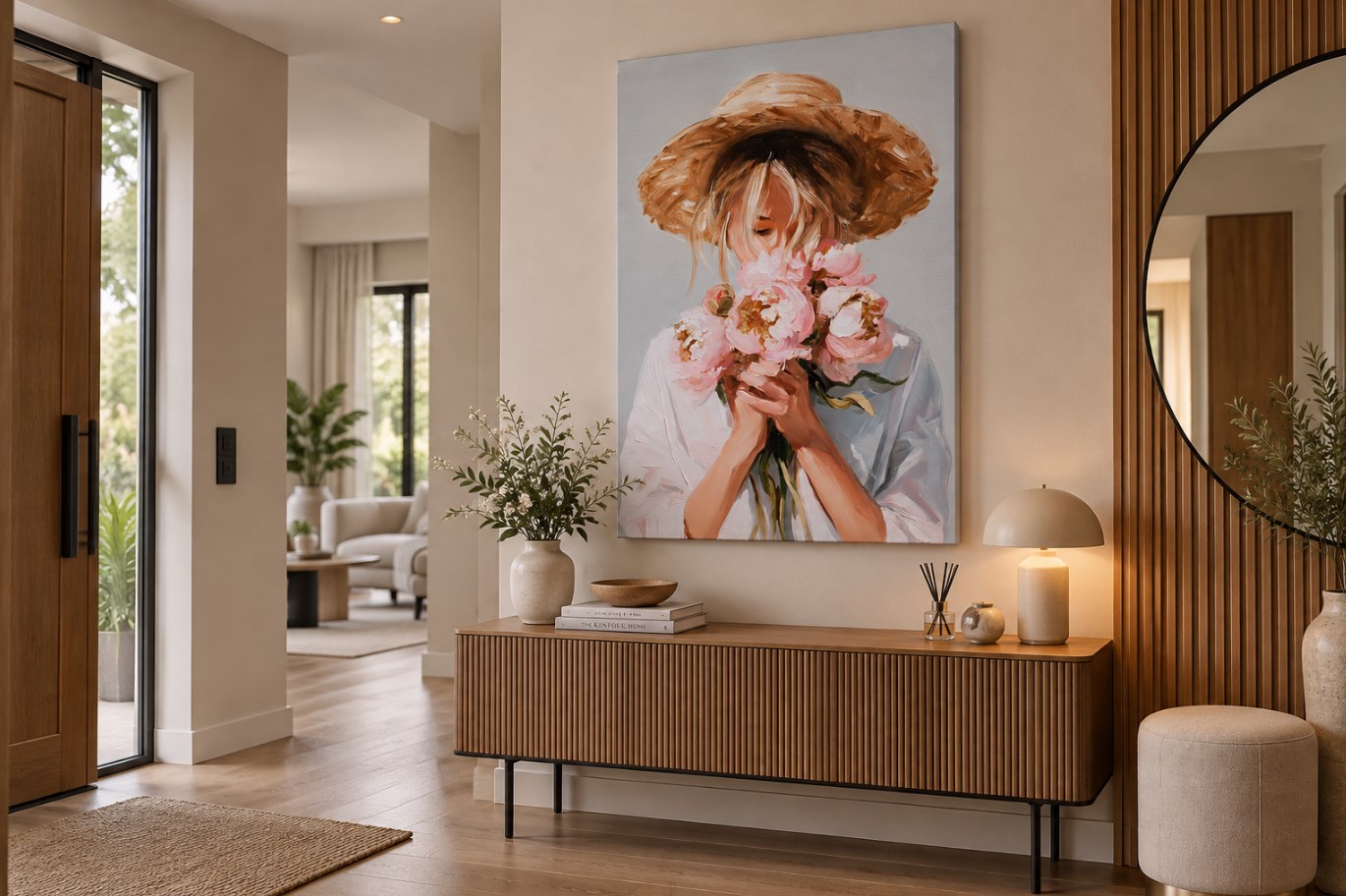 Obraz na płótnie Styler Estelle HP046 70 × 100 cm – ręcznie podmalowane detale